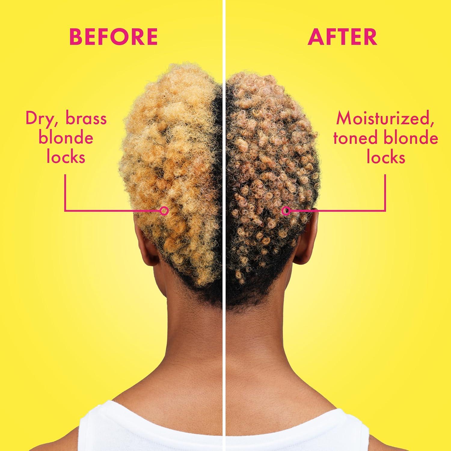 imageMielle Kalahari Melon amp Aloe Vera Purple Shampoo Blonde Radiance Toning Shampoo for Brassy Hair SulfateFree Moisturizing Cleanser for Blonde amp Textured Hair 12 Ounce