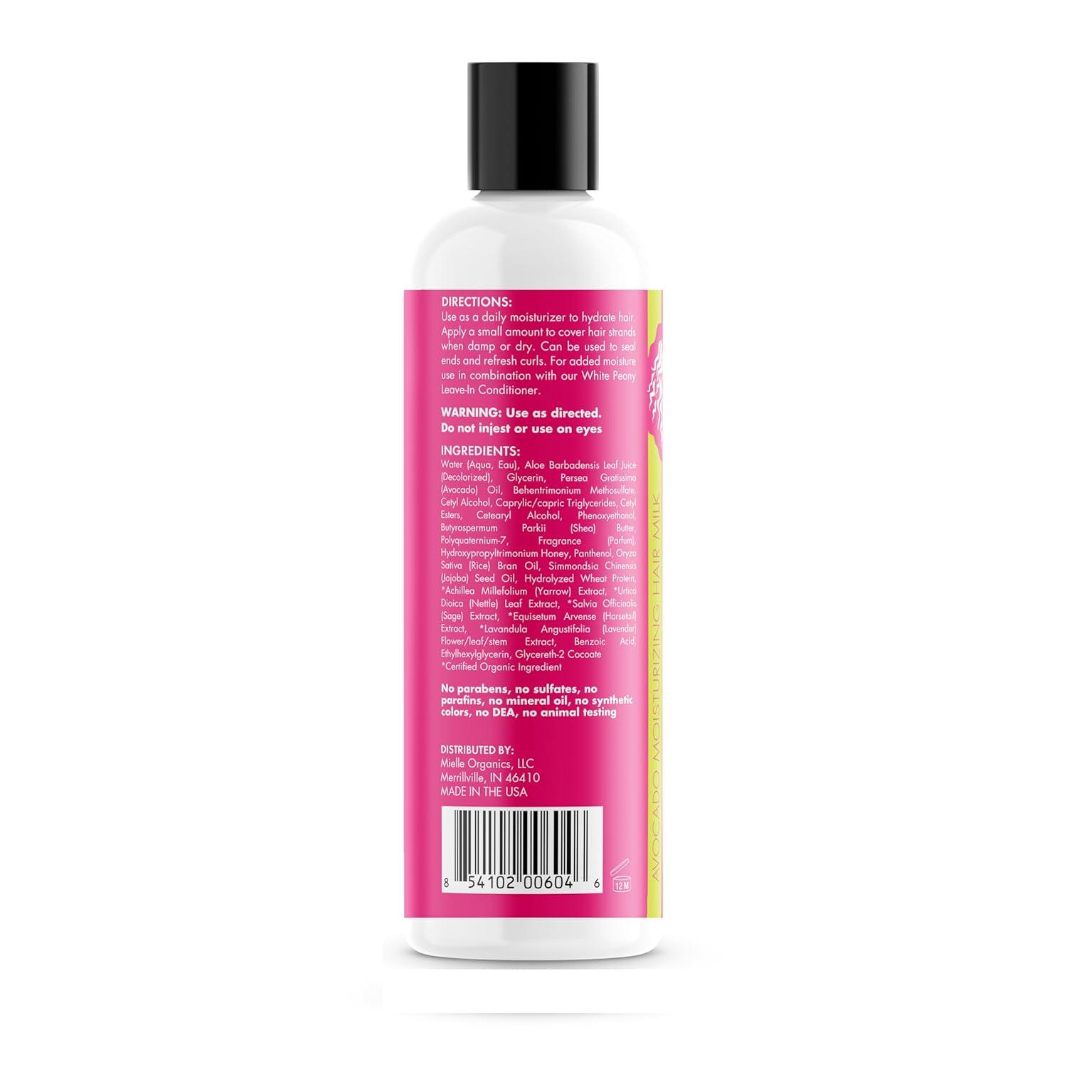 imageMielle Organics Avocado Hair Milk for All Hair Types Moisturizing Lotion for Dry Hair 8 Ounces