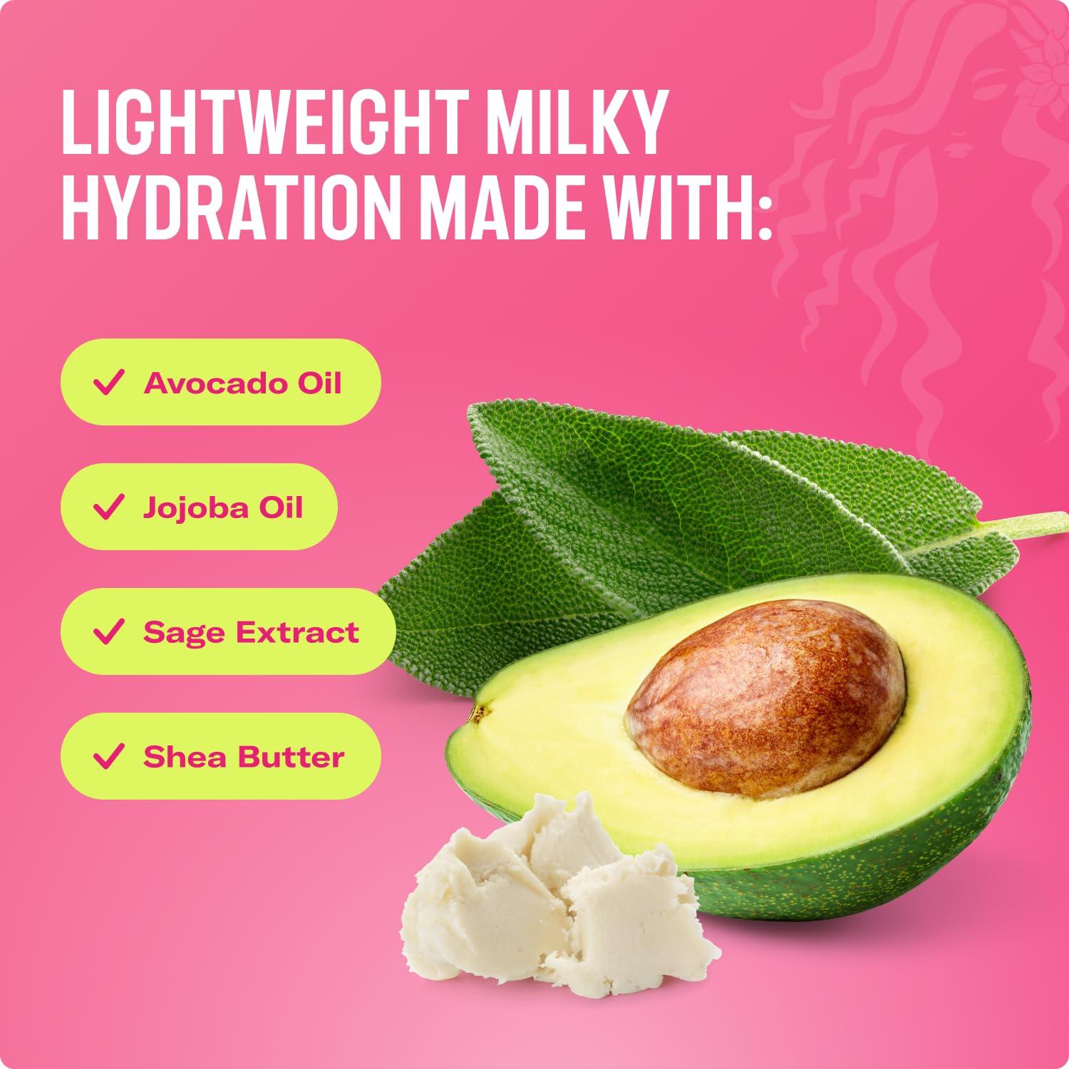 imageMielle Organics Avocado Hair Milk for All Hair Types Moisturizing Lotion for Dry Hair 8 Ounces