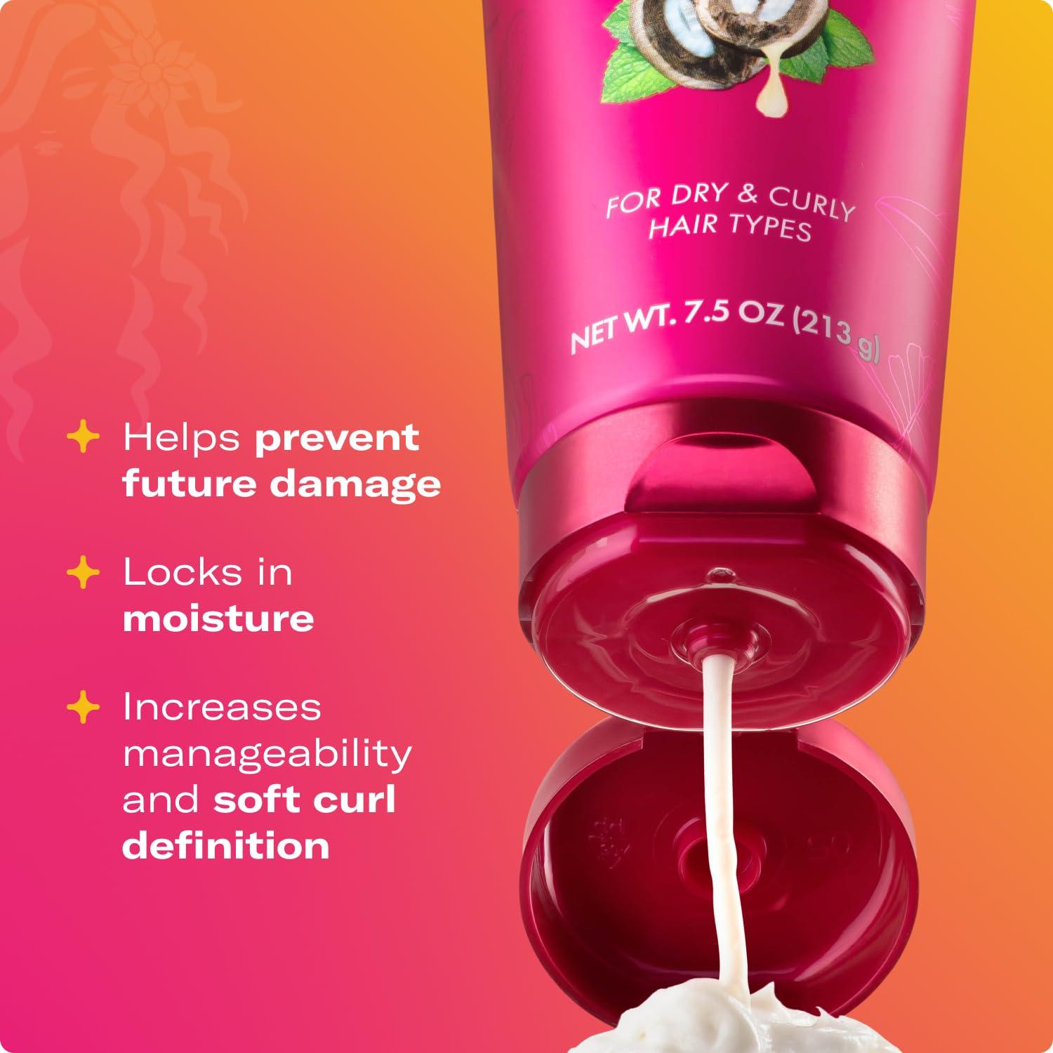imageMielle Organics Babassu amp Mint Brazilian Curly Cocktail Curl Cream Curl Defining Hair Styling Cream for Textured Hair Locks in Moisture Boosts Definition amp Softens Textured Hair 75 Ounce