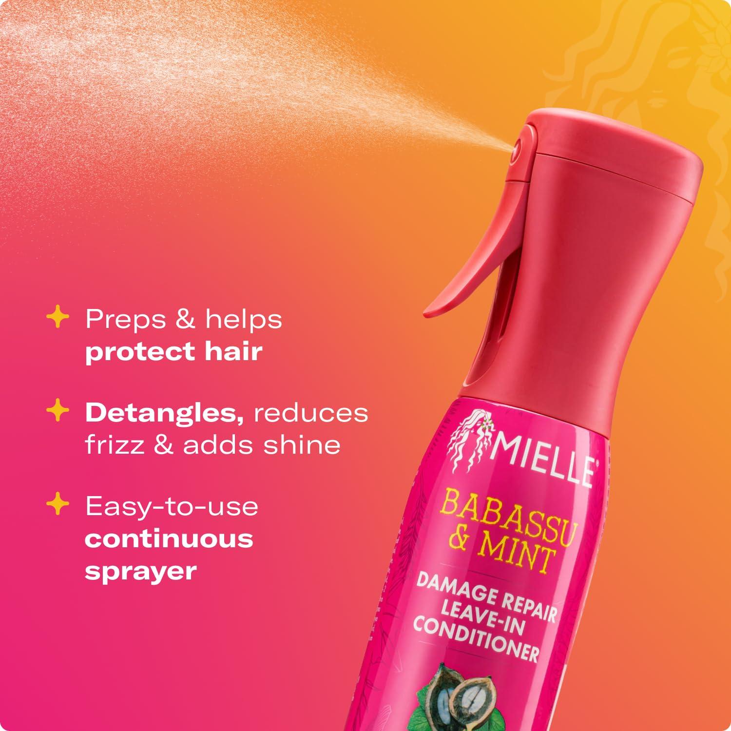 imageMielle Organics Babassu amp Mint Damage Repair LeaveIn Conditioner for Damage Free Styling 67 Ounce