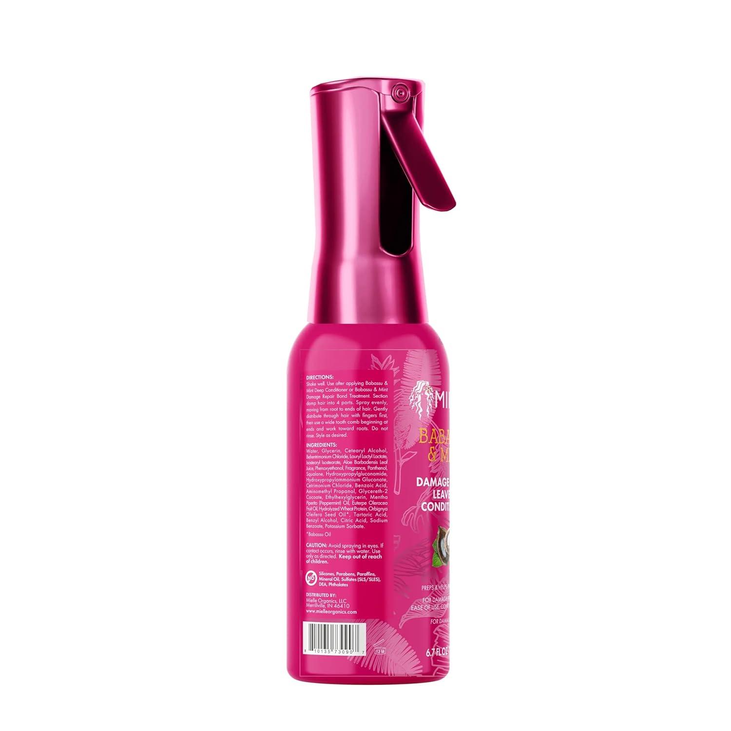 imageMielle Organics Babassu amp Mint Damage Repair LeaveIn Conditioner for Damage Free Styling 67 Ounce