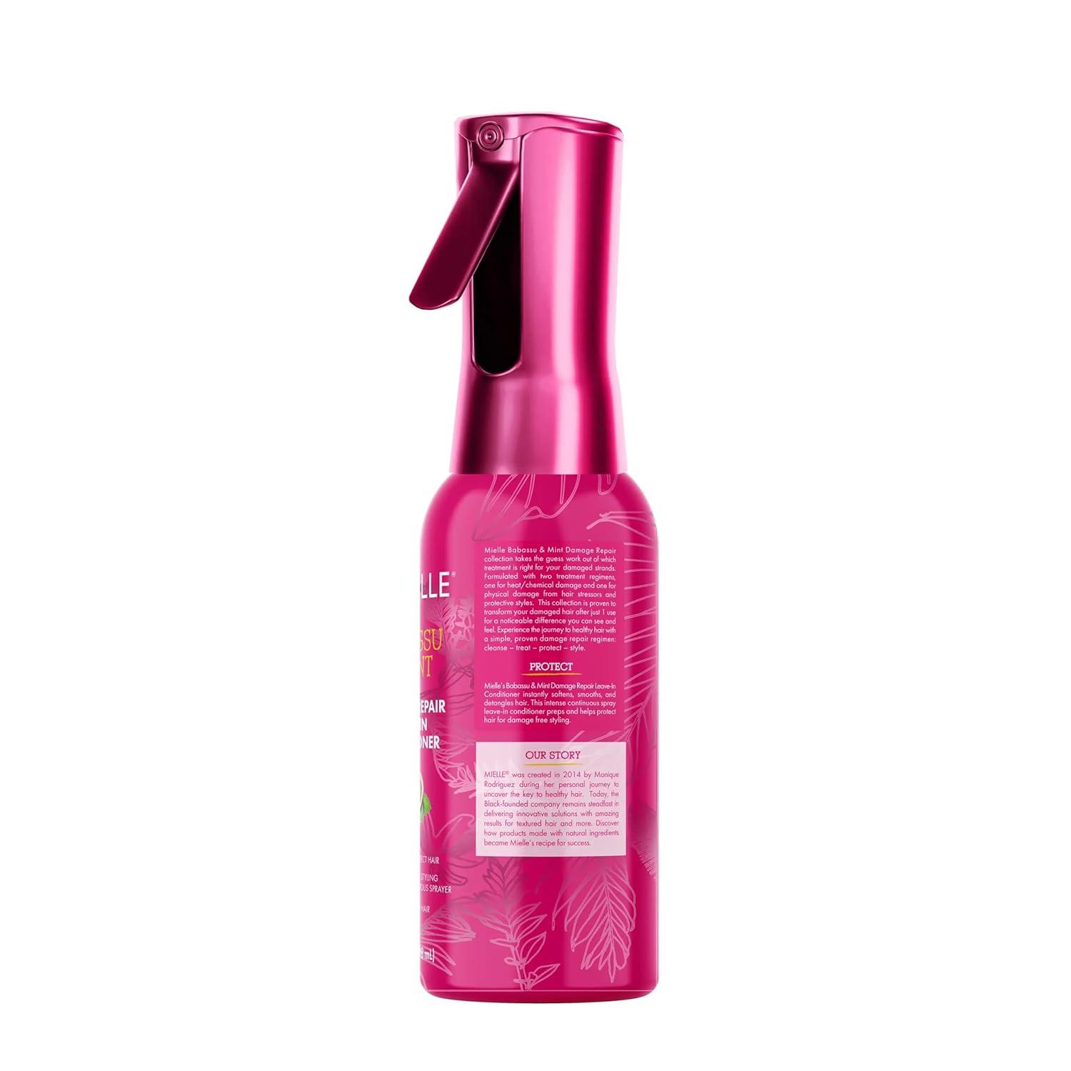 imageMielle Organics Babassu amp Mint Damage Repair LeaveIn Conditioner for Damage Free Styling 67 Ounce