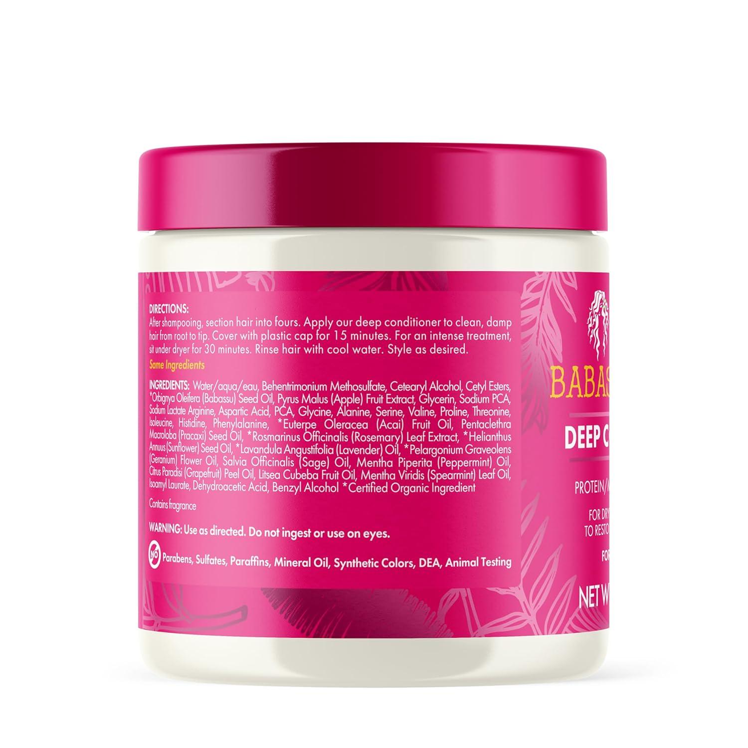 imageMielle Organics Babassu amp Mint Deep Conditioner with Protein Moisturizing amp Conditioning Deep Treatment Hydrating Repair for Dry Damaged amp Frizzy Hair 8 Oz