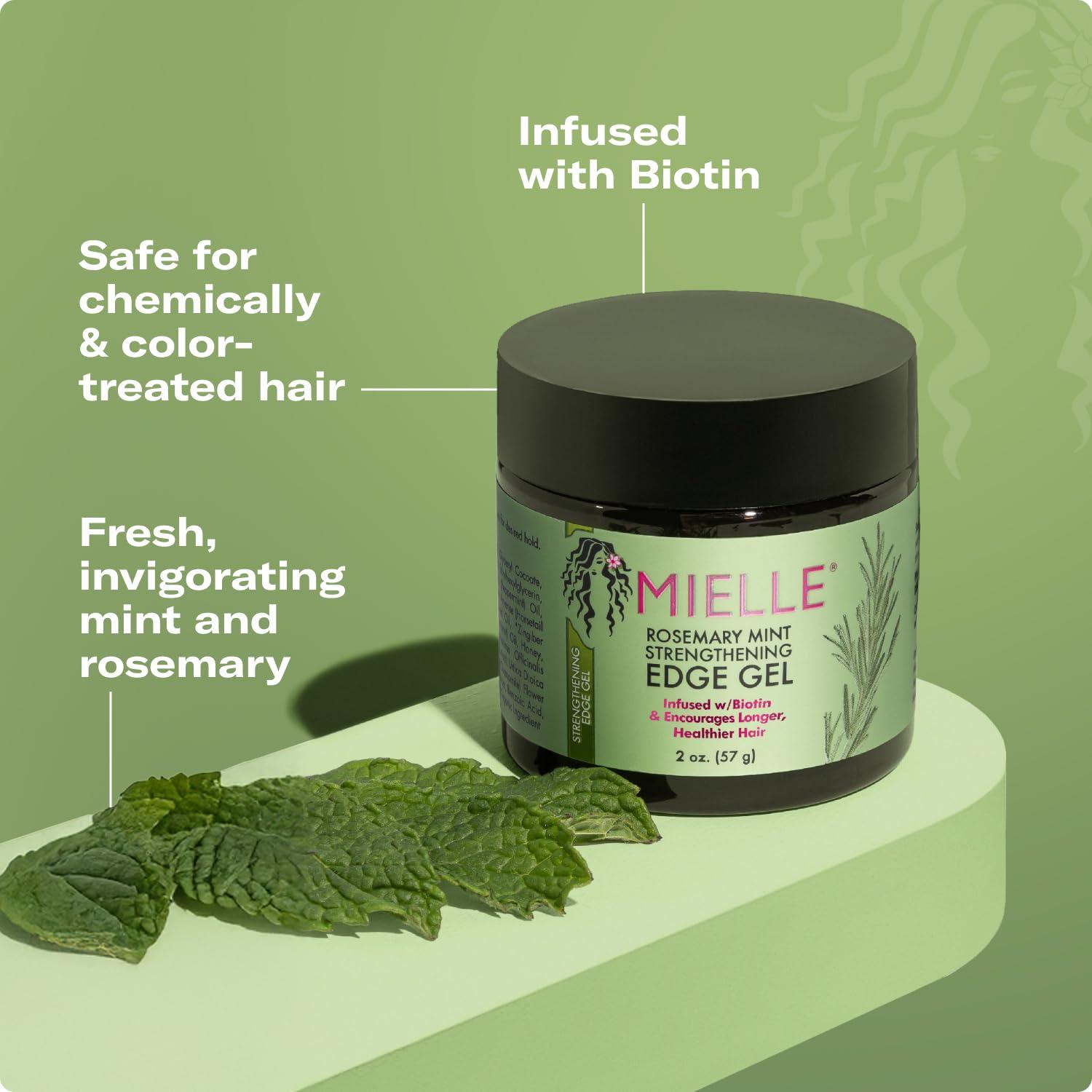 imageMielle Organics Daily Edge amp Scalp Maintenance Bundle Biotin Infused Edge Control Gel Scalp amp Edge Cleansing Oil and Rosemary Mint Scalp amp Hair Oil