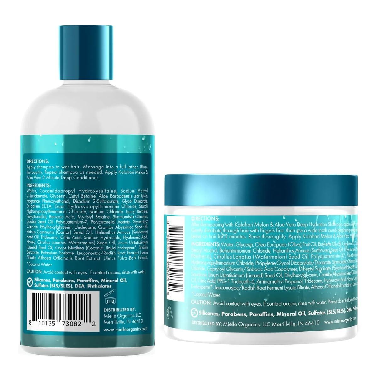 imageMielle Organics Kalahari Melon amp Aloe Vera Deep Hydration Collection Up to 5 Days of Moisture for Dry Curly Coily and Textured Hair Types