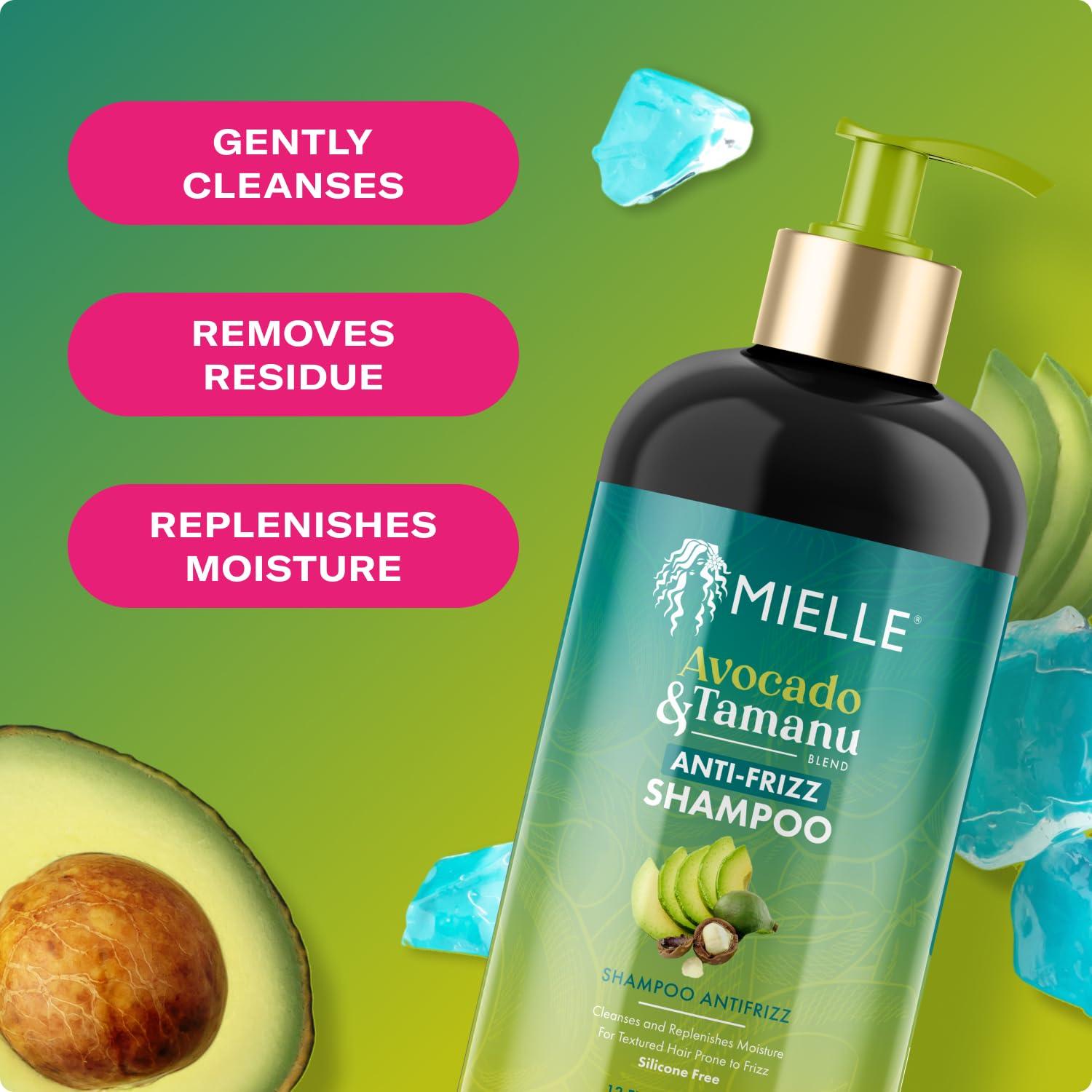 imageMielle Organics Mango amp Tulsi Nourishing Hair Shampoo Moisturizing Shampoo for Curly Hair Gently Cleanses amp Remove Scalp Impurities Nourishes Strengthens amp Balances Moisture 6 Fl OzAvocado