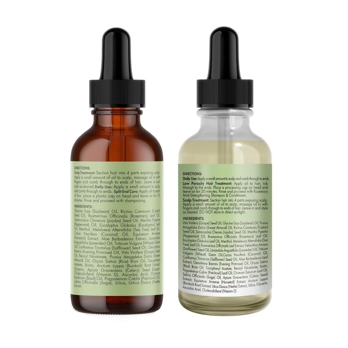 imageMielle Organics Mens Grooming Bundle Rosemary Mint 5Piece Complete Routine BiotinInfused Shampoo Conditioner Scalp amp Hair Oils Hair Quenching Pomade