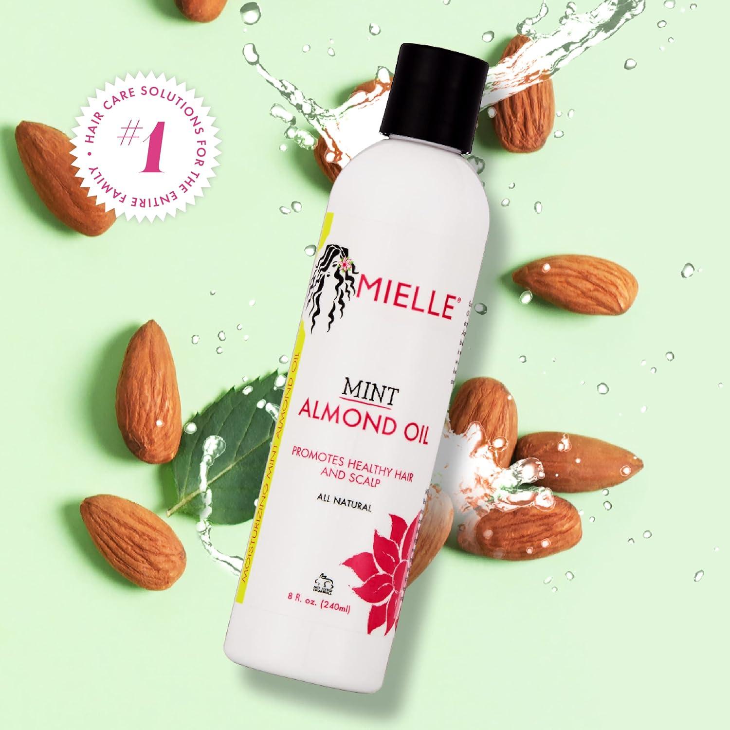 imageMielle Organics Mint Almond Oil Lightweight Dry Scalp Oil to Lock in Moisture and Help Encourage Longer Healthier Hair Suitable for All Hair Types 8 Fl Oz