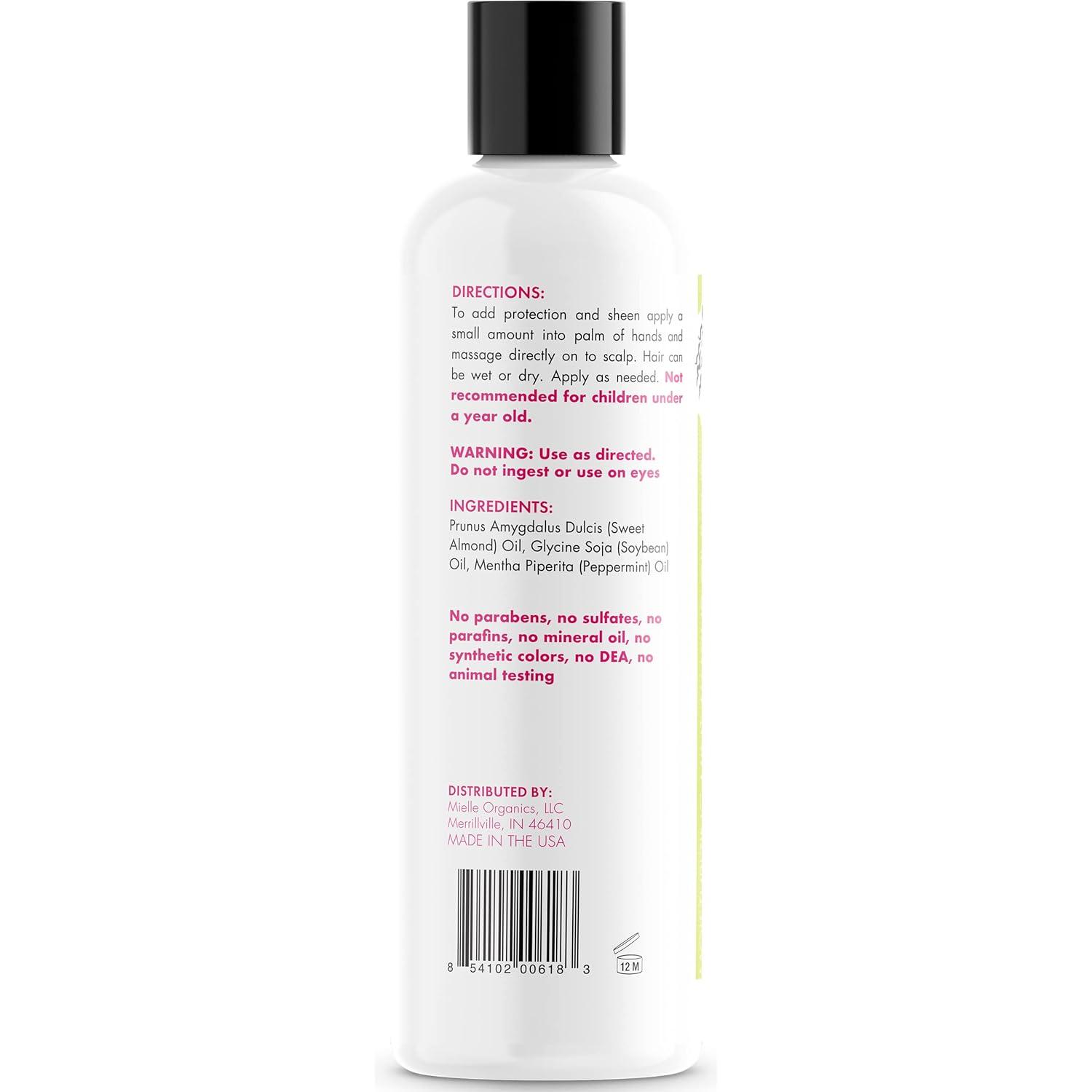 imageMielle Organics Mint Almond Oil Lightweight Dry Scalp Oil to Lock in Moisture and Help Encourage Longer Healthier Hair Suitable for All Hair Types 8 Fl Oz