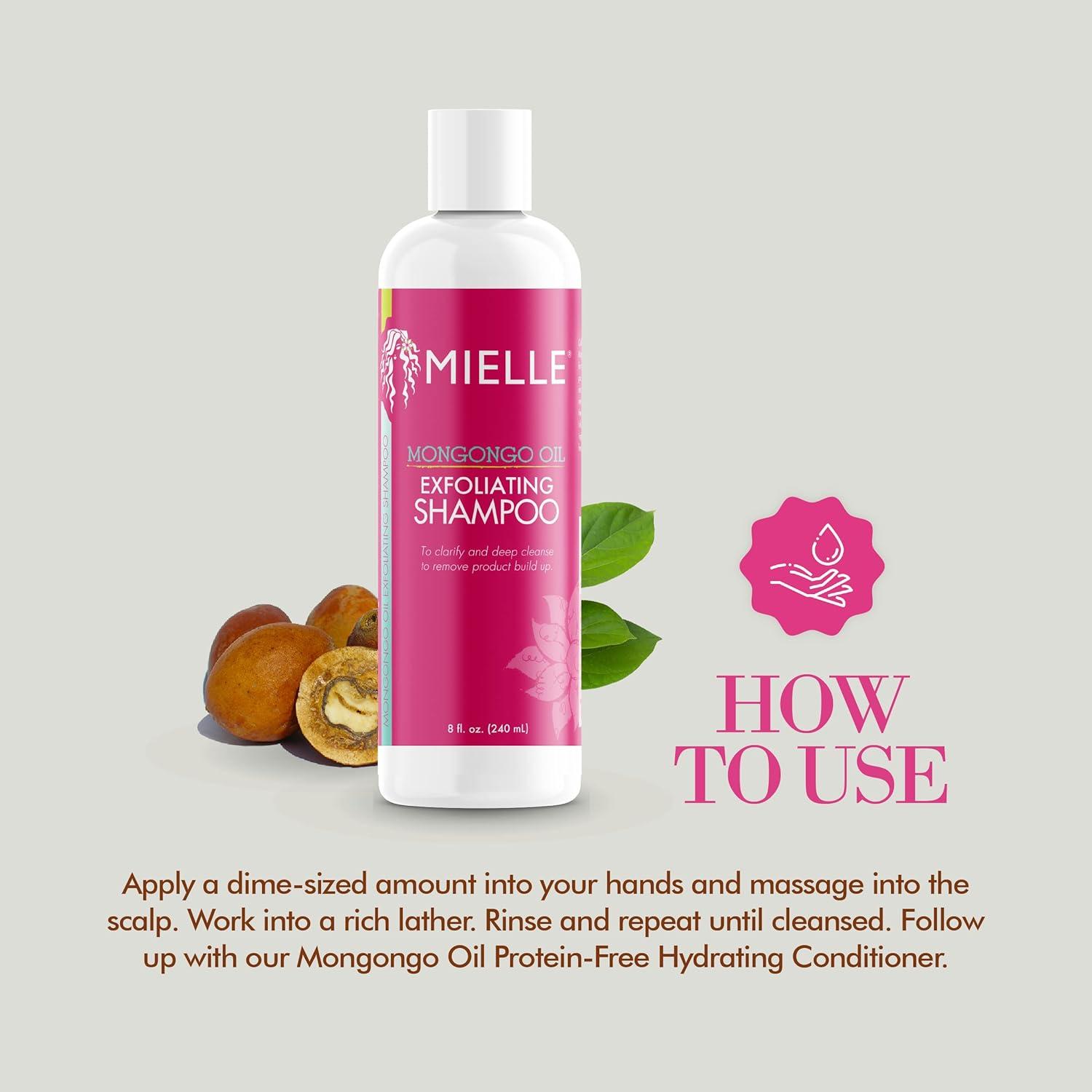 imageMielle Organics Mongongo Oil Exfoliating Hair Shampoo SulfateFree Shampoo amp Scalp Exfoliator to Remove Dirt Oil amp Product BuildUp Maintains Essential Moisture 8 Fl Oz
