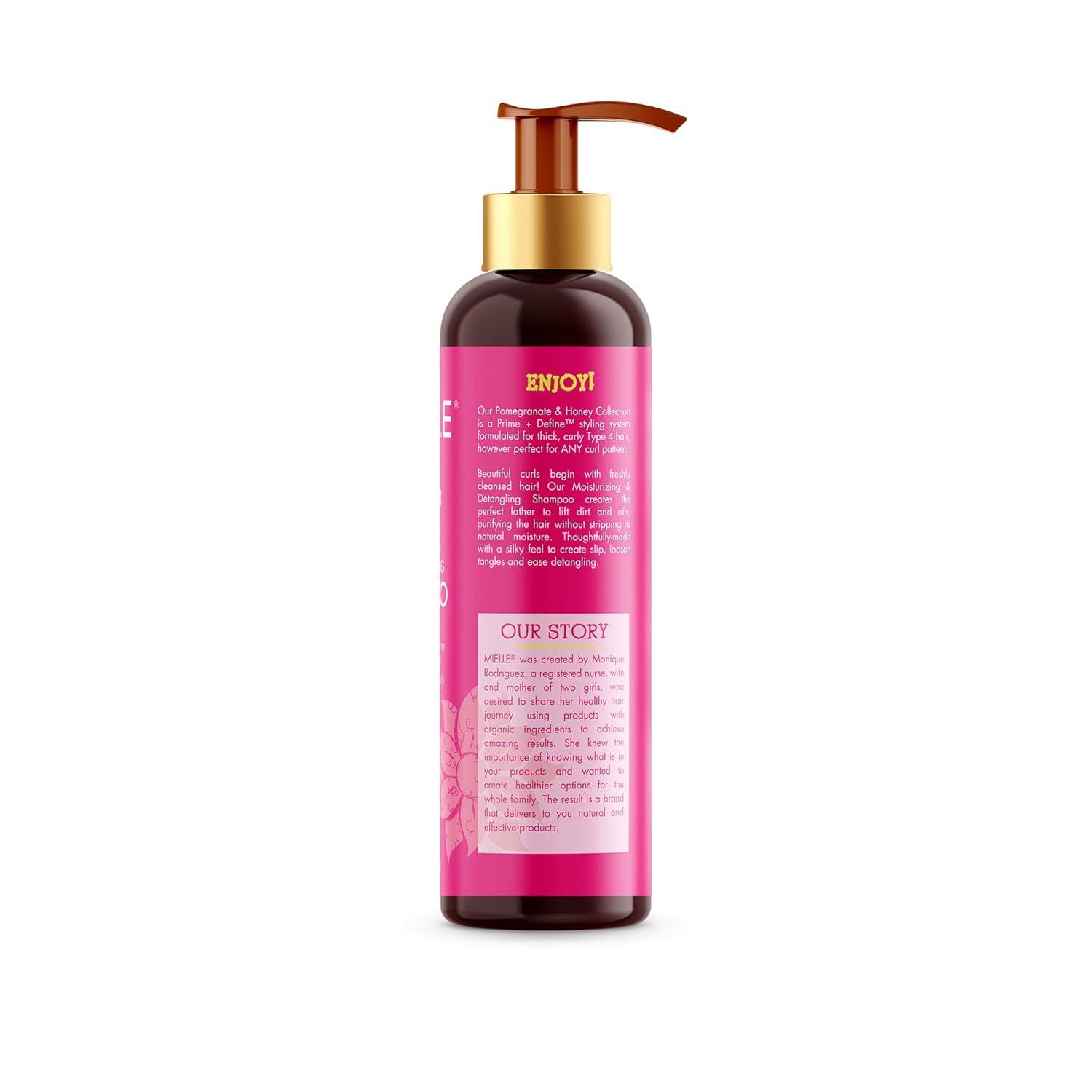 imageMielle Organics Pomegranate amp Honey Detangling amp Moisturizing Shampoo Curly Hair Shampoo for Women Enriched with Honey amp Babassu Oil to Lift Dirt Loosen Tangles amp Retain Moisture 12 Fl Oz12 Fl Oz Pack of 1