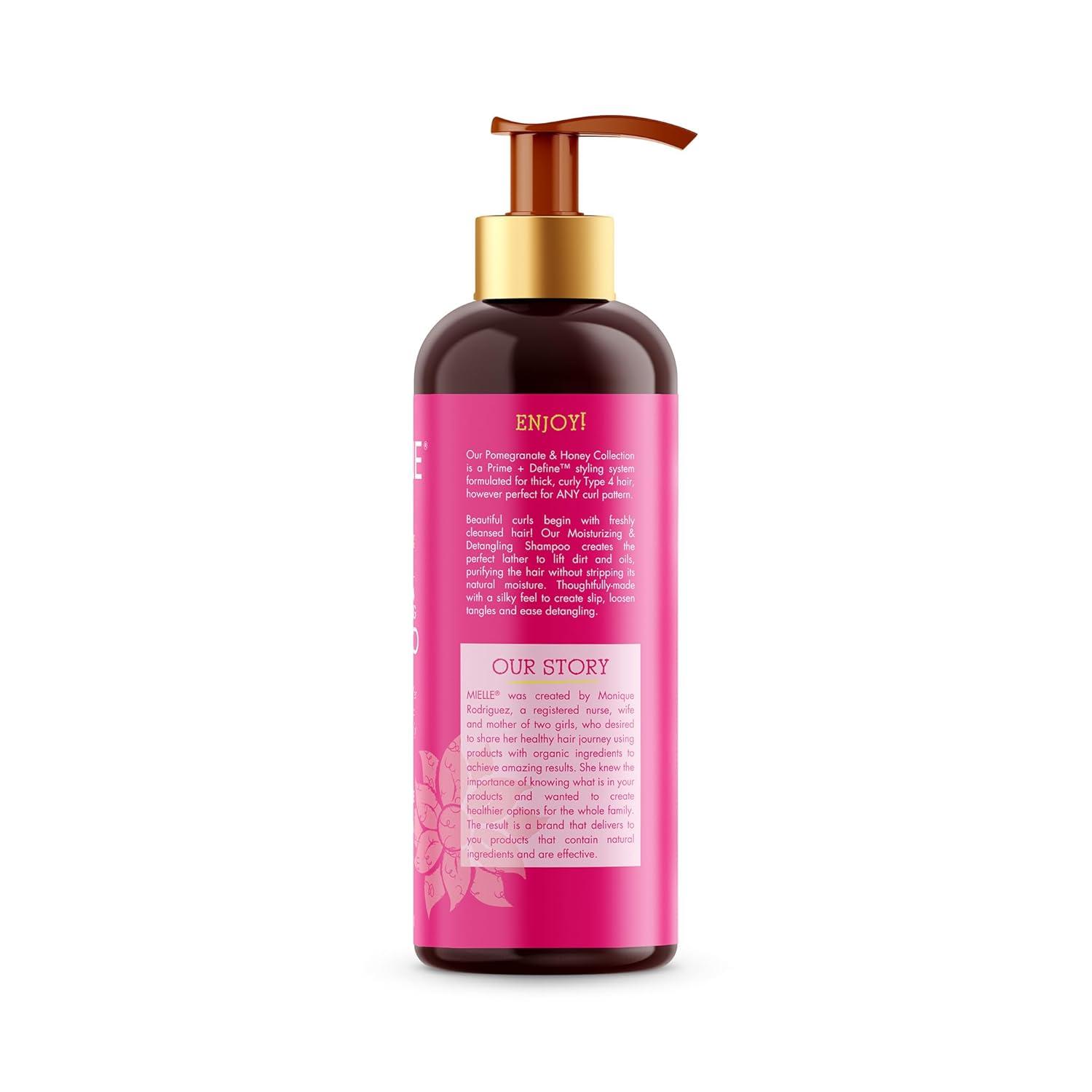 imageMielle Organics Pomegranate amp Honey Detangling amp Moisturizing Shampoo Curly Hair Shampoo for Women Enriched with Honey amp Babassu Oil to Lift Dirt Loosen Tangles amp Retain Moisture 12 Fl Oz32 Fl Oz Pack of 1