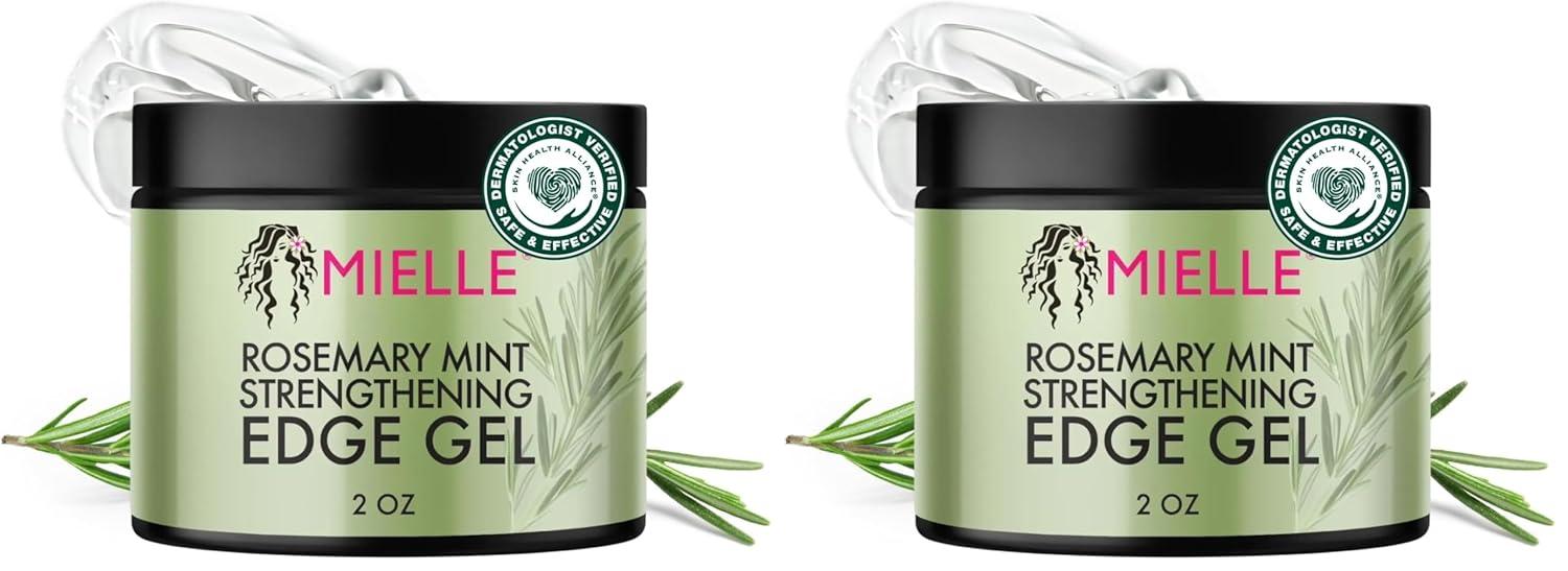 imageMielle Organics Rosemary amp Mint Edge Control Gel Strong Hold Hair amp Edge Gel for Women amp Men Infused with Biotin Coconut amp Babassu Oil to Encourage Longer Healthier Hair 2 Fl OzRosemary Mint
