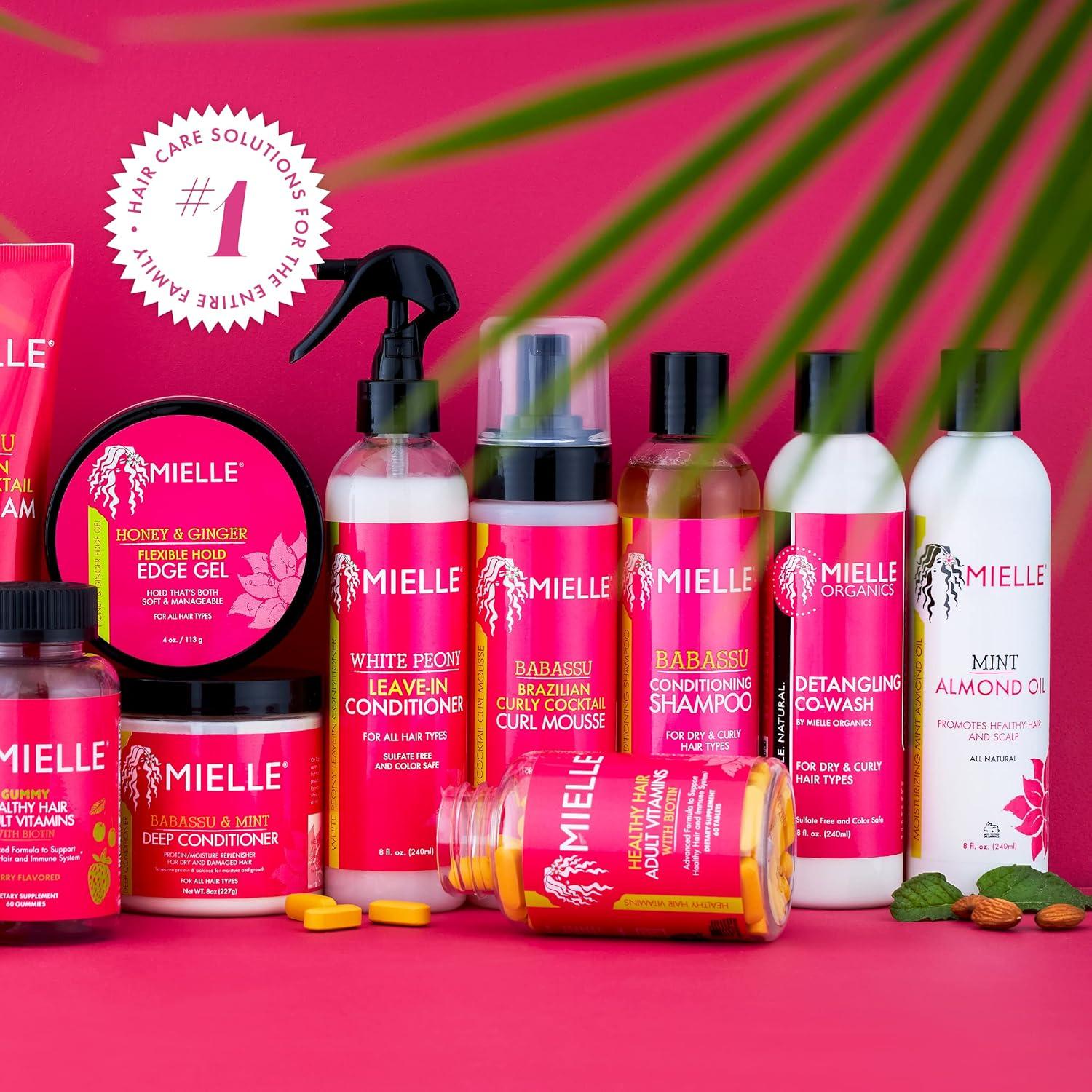 imageMielle Organics White Peony LeaveIn Conditioner Spray UltraMoisturizing Detangler for Curly amp Natural Hair Frizz Control amp Moisture Seal ColorSafe amp SulfateFree 8 Fl Oz