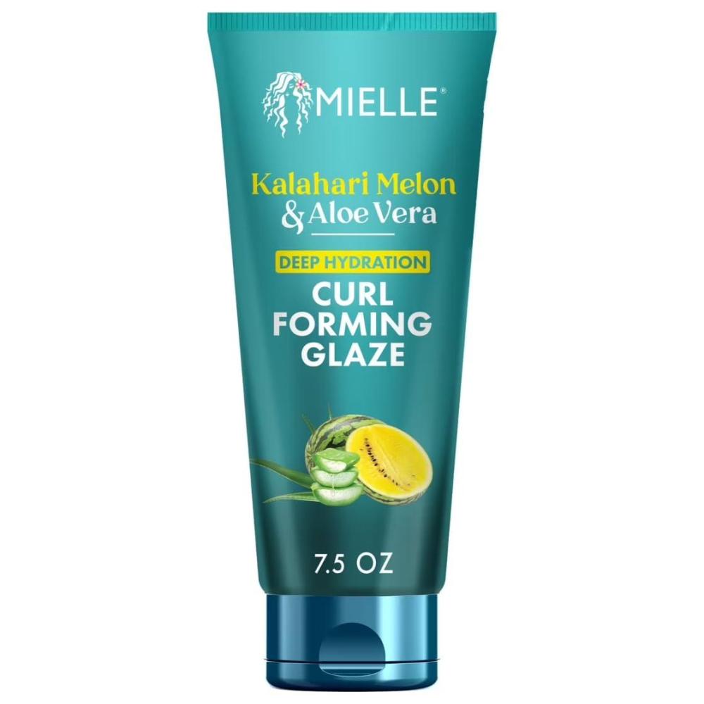 imageMielle Organics Curl Forming Glaze Kalahari Melon amp Aloe Vera Deep Hydration Styling Gel for Dry Curly and Textured Hair Enhances Curl Definition with LongLasting Hold amp Shine 75 OunceMelon