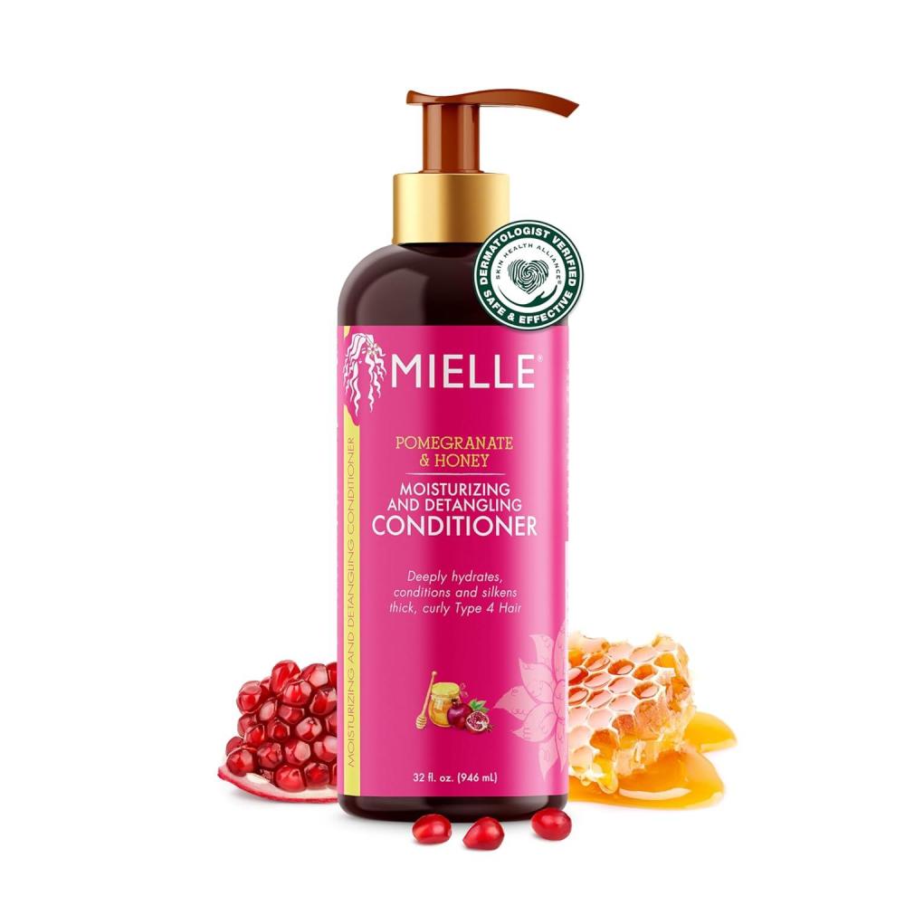 imageMielle Organics Pomegranate amp Honey Detangling Conditioner for Curly Hair Deep Moisturizing Conditioner to Help Strengthen Strands Prevents Breakage and Split Ends amp Improves Hydration 32 Fl Oz32 Ounce Pack of 1