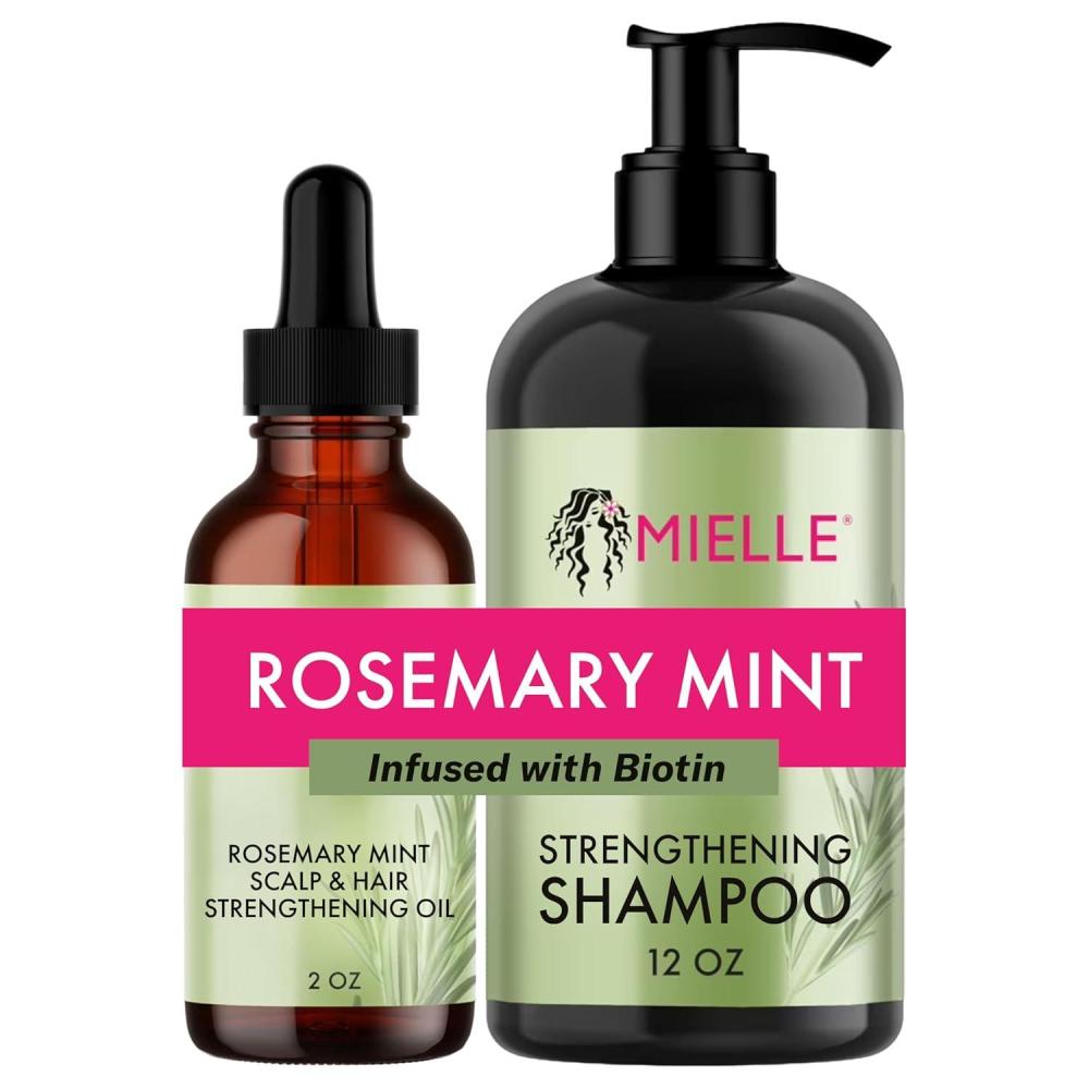 imageMielle Organics Rosemary Mint Strengthening Hair Oil and Shampoo