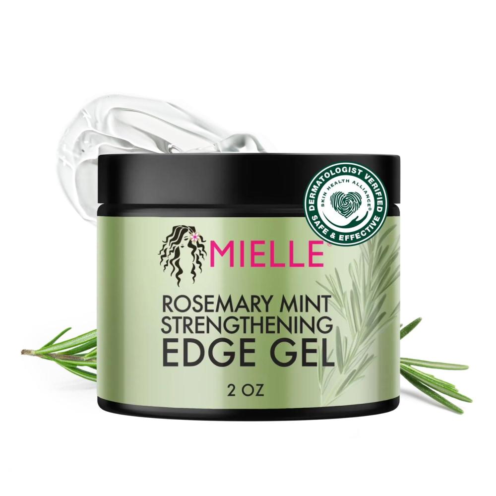 imageMielle Organics Rosemary amp Mint Edge Control Gel  Strong Hold Hair amp Edge Gel for Women amp Men  Infused with Biotin Coconut amp Babassu Oil to Encourage Longer Healthier Hair 2 Fl OzRosemary Mint