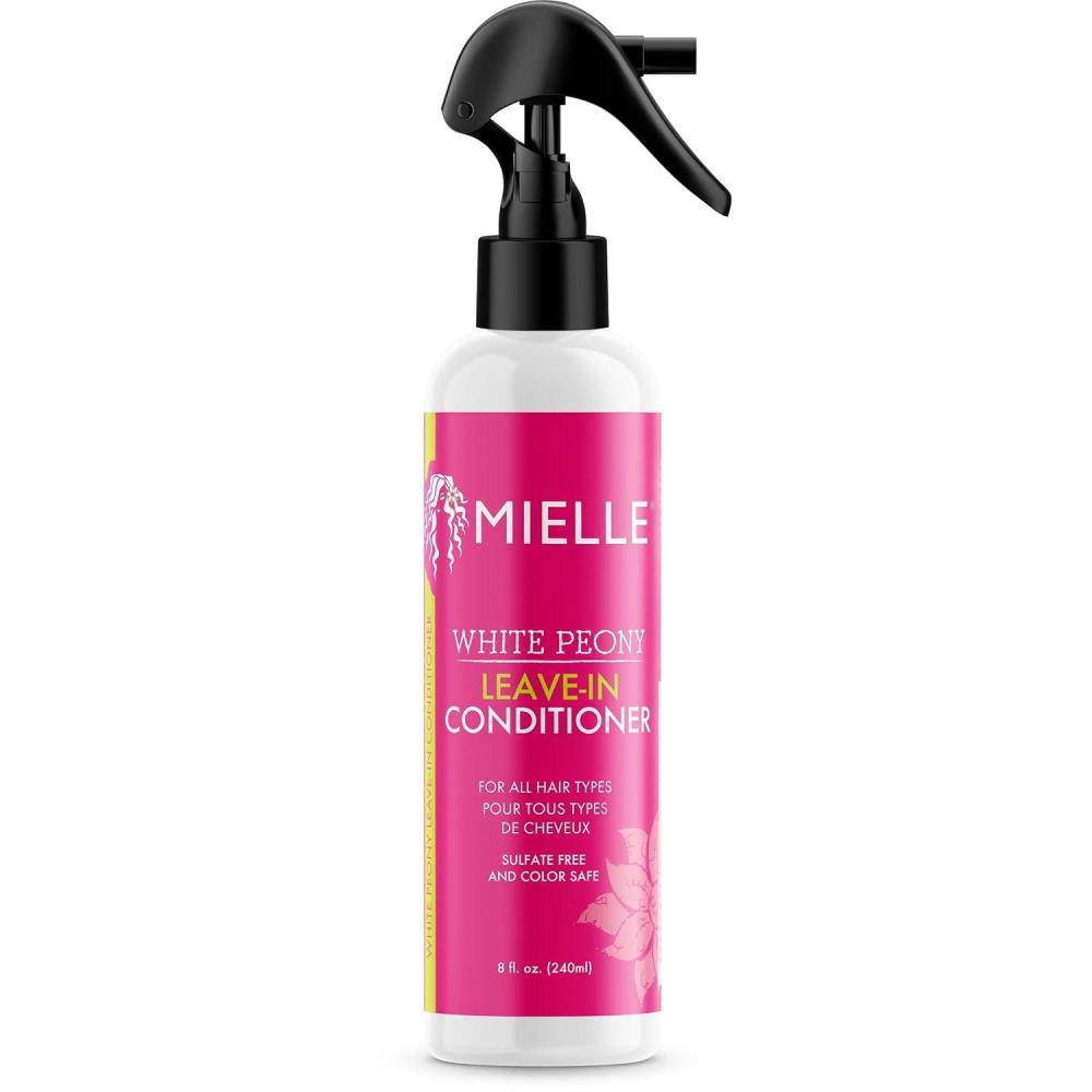 imageMielle Organics White Peony LeaveIn Conditioner Spray UltraMoisturizing Detangler for Curly amp Natural Hair Frizz Control amp Moisture Seal ColorSafe amp SulfateFree 8 Fl Oz