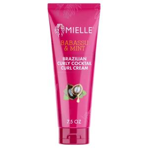Mielle Organics Babassu & Mint Brazilian Curly Cocktail Curl Cream – Curl Defining, Hair Styling Cream for Textured Hair – Locks in Moisture, Boosts Definition & Softens Textured Hair, 7.5 Ounce