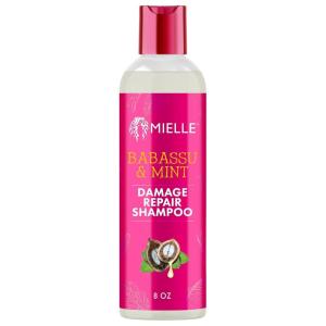 Mielle Organics Babassu & Mint Damage Repair Hair Shampoo – Hydrating Shampoo & Scalp Build-Up Remover – Gently Cleanses & Preps for Repair (8 fl oz)