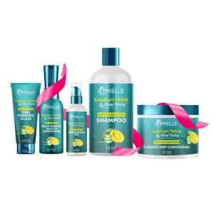 Mielle Organics Kalahari Melon & Aloe Vera Deep Hydration Collection – Up to 5 Days of Moisture for Dry, Curly, Coily, and Textured Hair Types