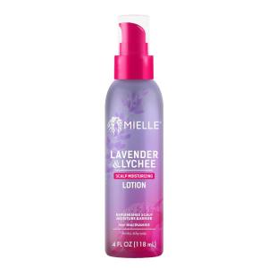 Mielle Organics Lavender & Lychee Scalp Moisturizing Lotion, Leave-In Treatment for Dry Itchy Scalp, Lightweight Scalp Moisturizer with Niacinamide Aloe Menthol, Protective Styles, 4 fl oz