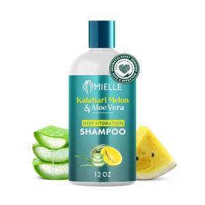 Mielle Organics Mango & Tulsi Nourishing Hair Shampoo – Moisturizing Shampoo for Curly Hair – Gently Cleanses & Remove Scalp Impurities – Nourishes, Strengthens & Balances Moisture (6 Fl Oz)(Melon)