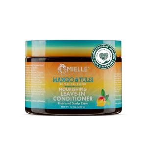 Mielle Organics Mango & Tulsi Nourishing Leave In Conditioner for Curly Hair – Moisturizing Leave In Conditioner with Breakage Protection & Scalp Nourishment – Detangles & Reduces Frizz (12 Oz)