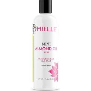 Mielle Organics Mint Almond Oil – Lightweight Dry Scalp Oil to Lock in Moisture and Help Encourage Longer, Healthier Hair – Suitable for All Hair Types (8 Fl Oz)