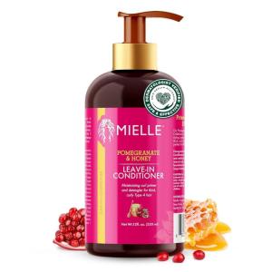 Mielle Organics Pomegranate & Honey Leave-In Conditioner for Curly Hair – Moisturizing Detangler & Curly Hair Treatment to Help Repair Damage, Prevent Frizz & Improve Shine, 12 Fl Oz(12 Fl Oz (Pack of 1))