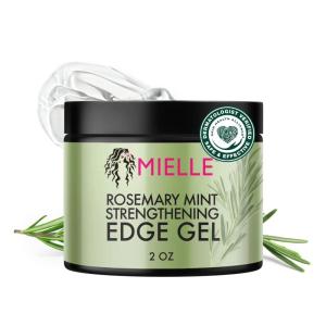 Mielle Organics Rosemary & Mint Edge Control Gel – Strong Hold Hair & Edge Gel for Women & Men – Infused with Biotin, Coconut & Babassu Oil to Encourage Longer, Healthier Hair (2 Fl Oz)(Rosemary Mint)