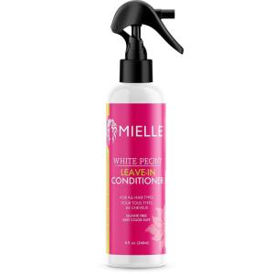 Mielle Organics White Peony Leave-In Conditioner Spray – Ultra-Moisturizing Detangler for Curly & Natural Hair – Frizz Control & Moisture Seal – Color-Safe & Sulfate-Free, 8 Fl Oz