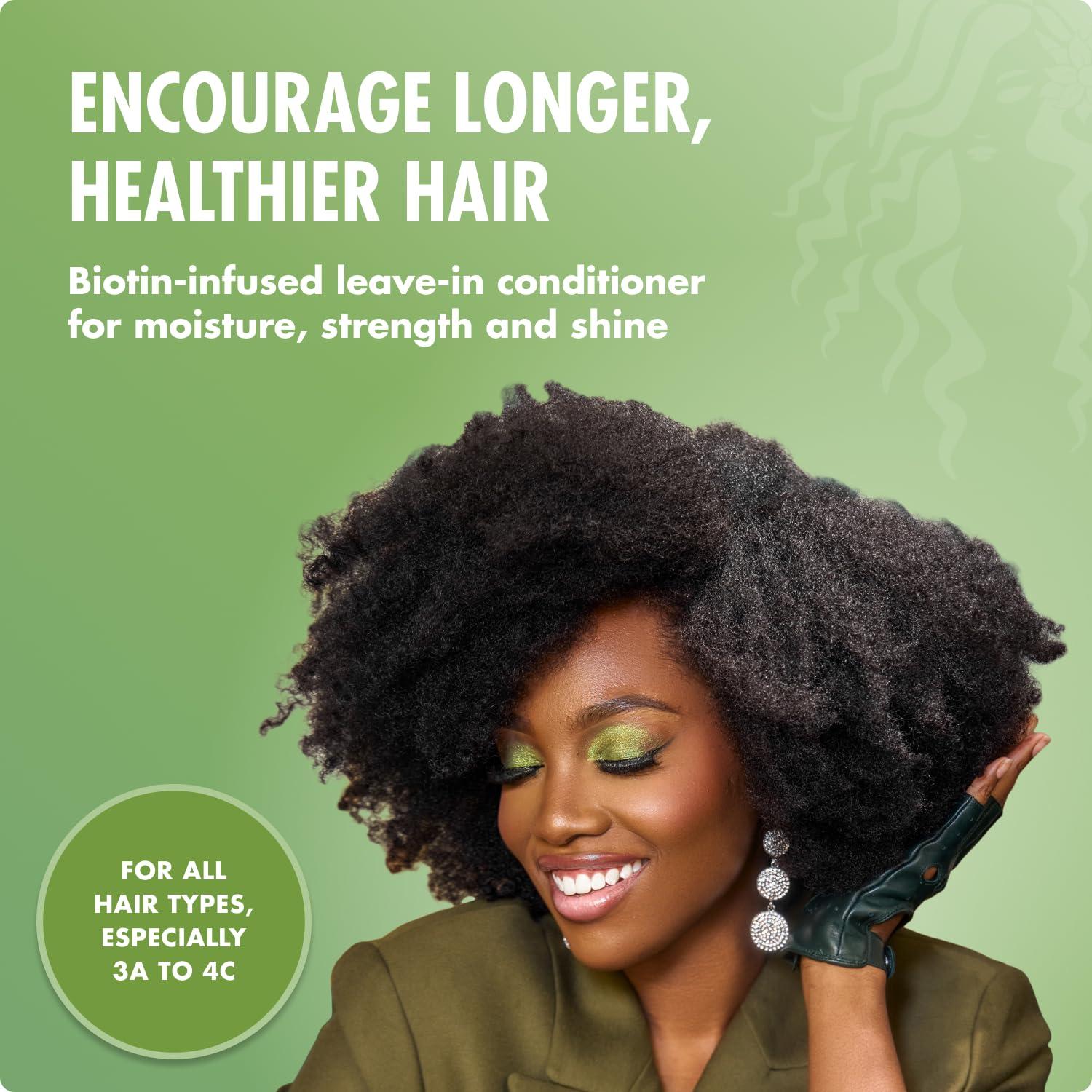imageMielle Organics Rosemary Mint Strengthening Leave In Conditioner for Curly Hair Hydrating Hair Moisturizer Infused with Biotin to Soften Protect amp Boost Shine 12 Oz