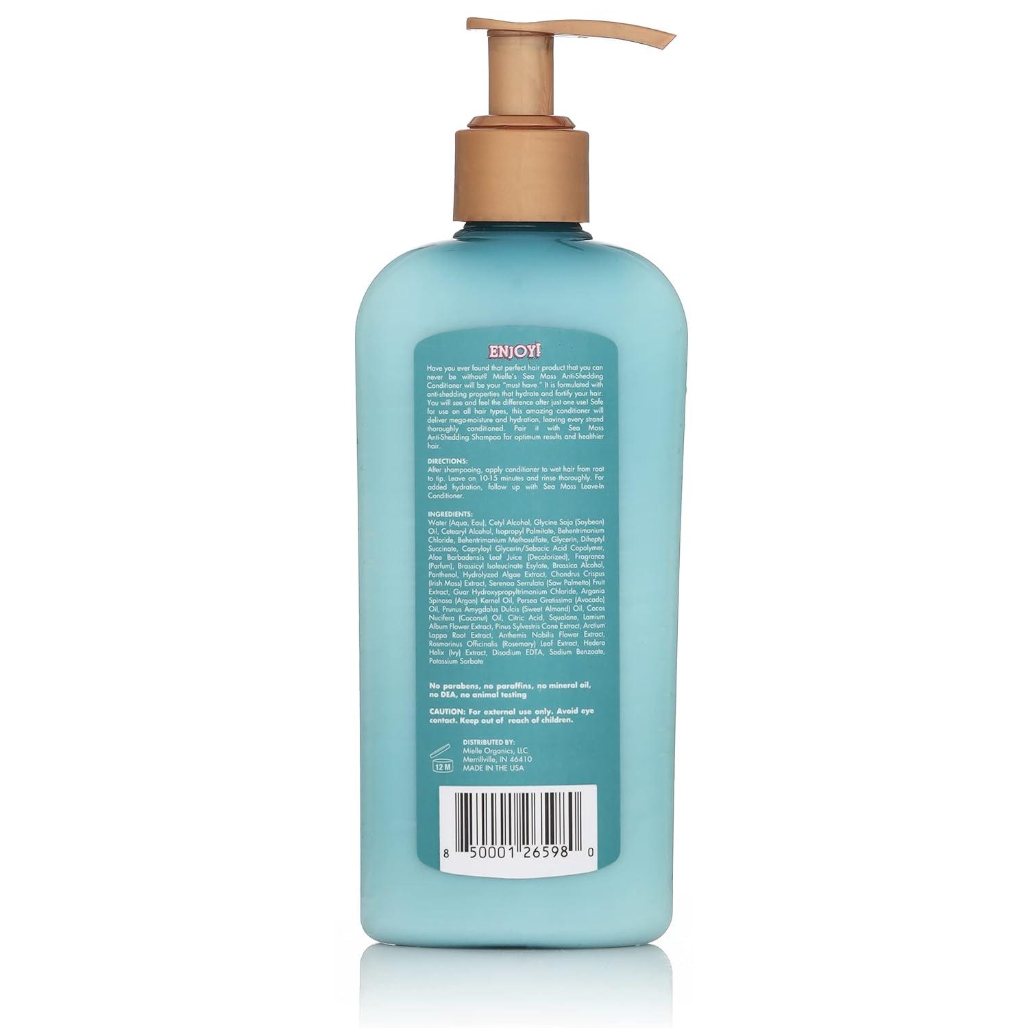imageMielle Organics Sea Moss AntiShedding Hair Conditioner Hydrating Conditioner for Dry Hair Fortifies Strands for Reduced Shedding Improves Look and Feel with One Use 8 Oz8 Fl Oz Pack of 1