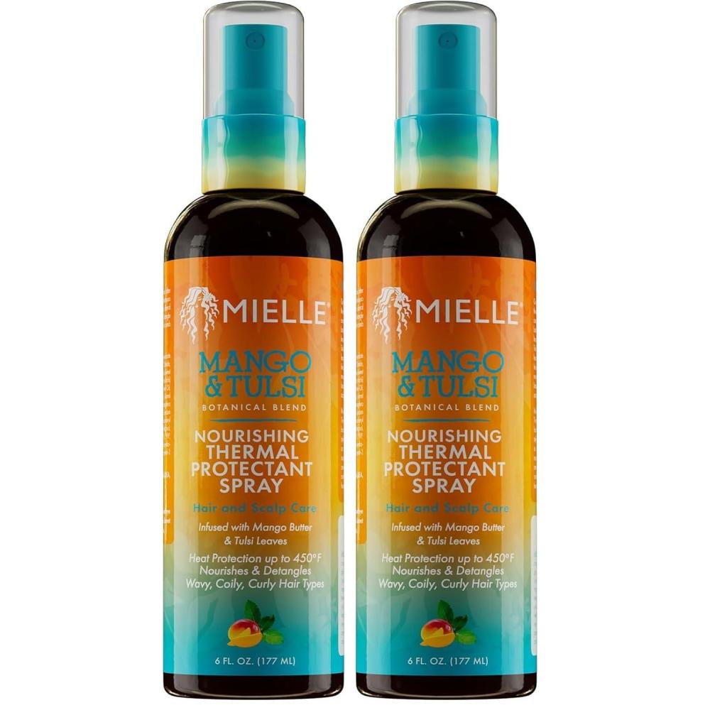 imageMielle Organics Nourishing Thermal Heat Protectant Spray Heat Protection Spray for Hair to Detangle Nourish amp Protect Shields Hair from Blow Outs amp Styling Tools 6 Fl Oz6 Fl Oz Pack of 2