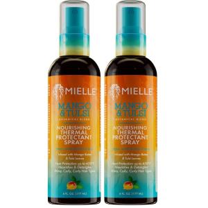 Mielle Organics Nourishing Thermal Heat Protectant Spray – Heat Protection Spray for Hair to Detangle, Nourish & Protect – Shields Hair from Blow Outs & Styling Tools (6 Fl Oz)(6 Fl Oz (Pack of 2))