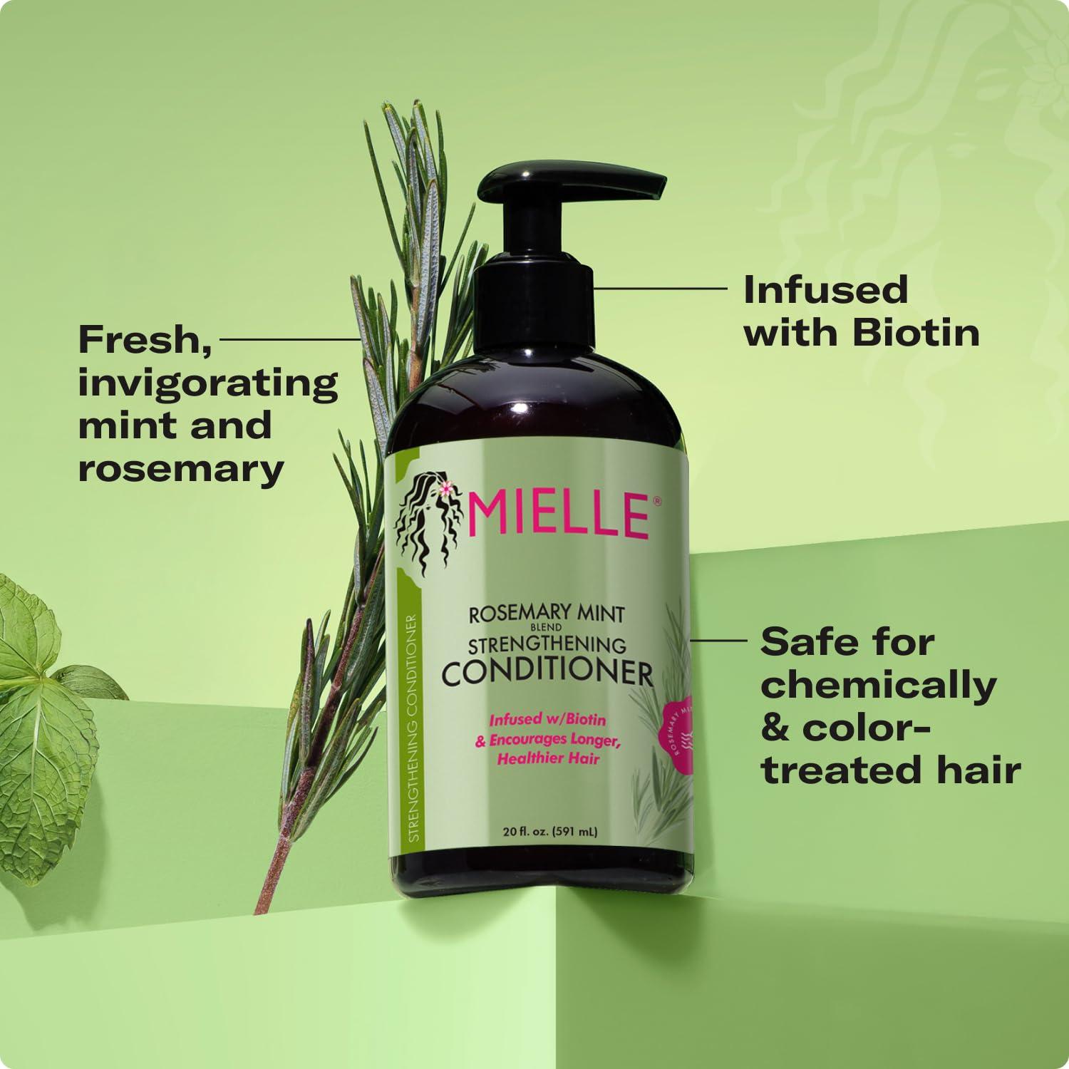 imageMielle Organics Rosemary Mint Strengthening Hair Conditioner for Women amp Men Biotin Infused Detangling amp Hydrating Conditioner to Increase Manageability amp Support Longer Healthier Strands 12 oz20 Ounce Pack of 1