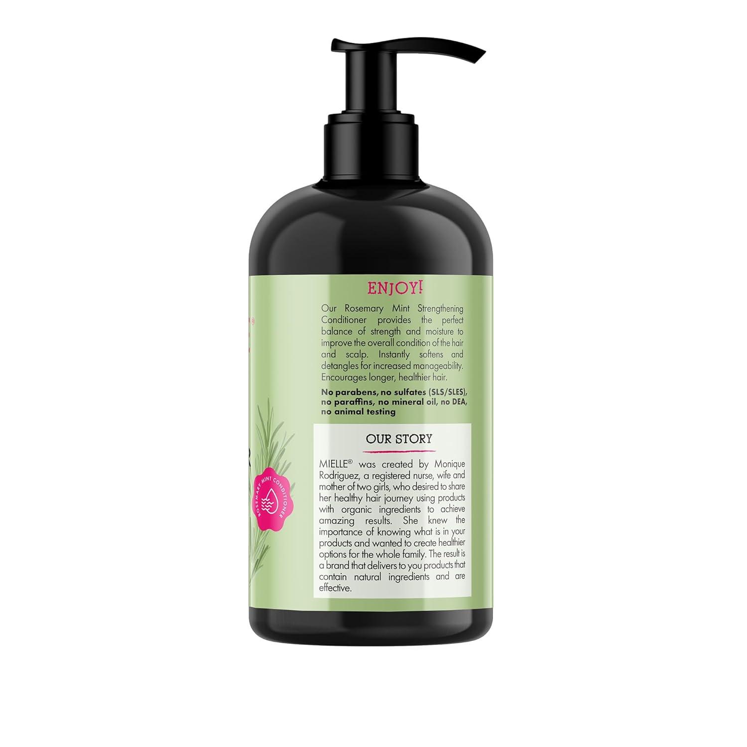 imageMielle Organics Rosemary Mint Strengthening Hair Conditioner for Women amp Men Biotin Infused Detangling amp Hydrating Conditioner to Increase Manageability amp Support Longer Healthier Strands 12 oz12 Ounce Pack of 1