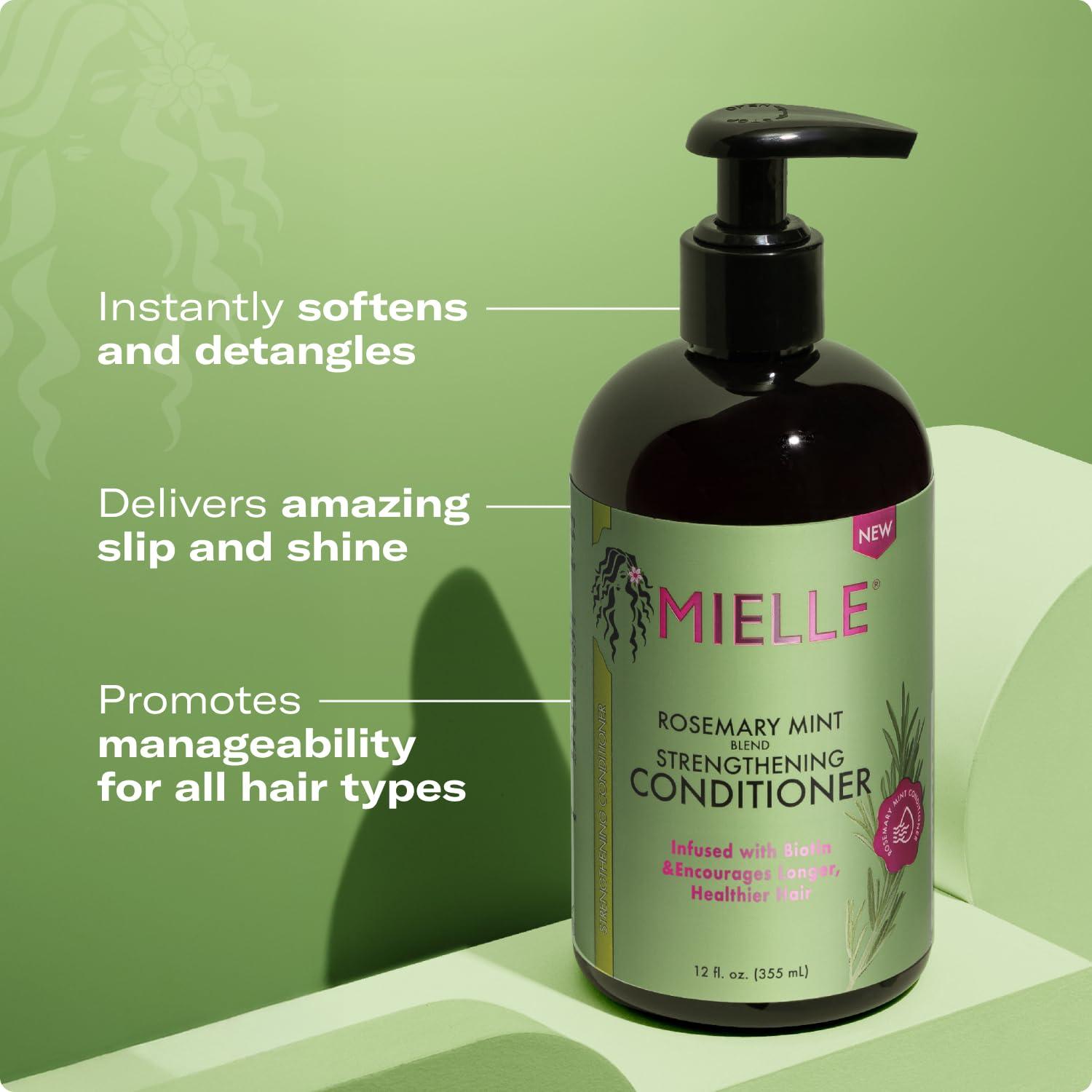 imageMielle Organics Rosemary Mint Strengthening Hair Conditioner for Women amp Men Biotin Infused Detangling amp Hydrating Conditioner to Increase Manageability amp Support Longer Healthier Strands 12 oz12 Ounce Pack of 1