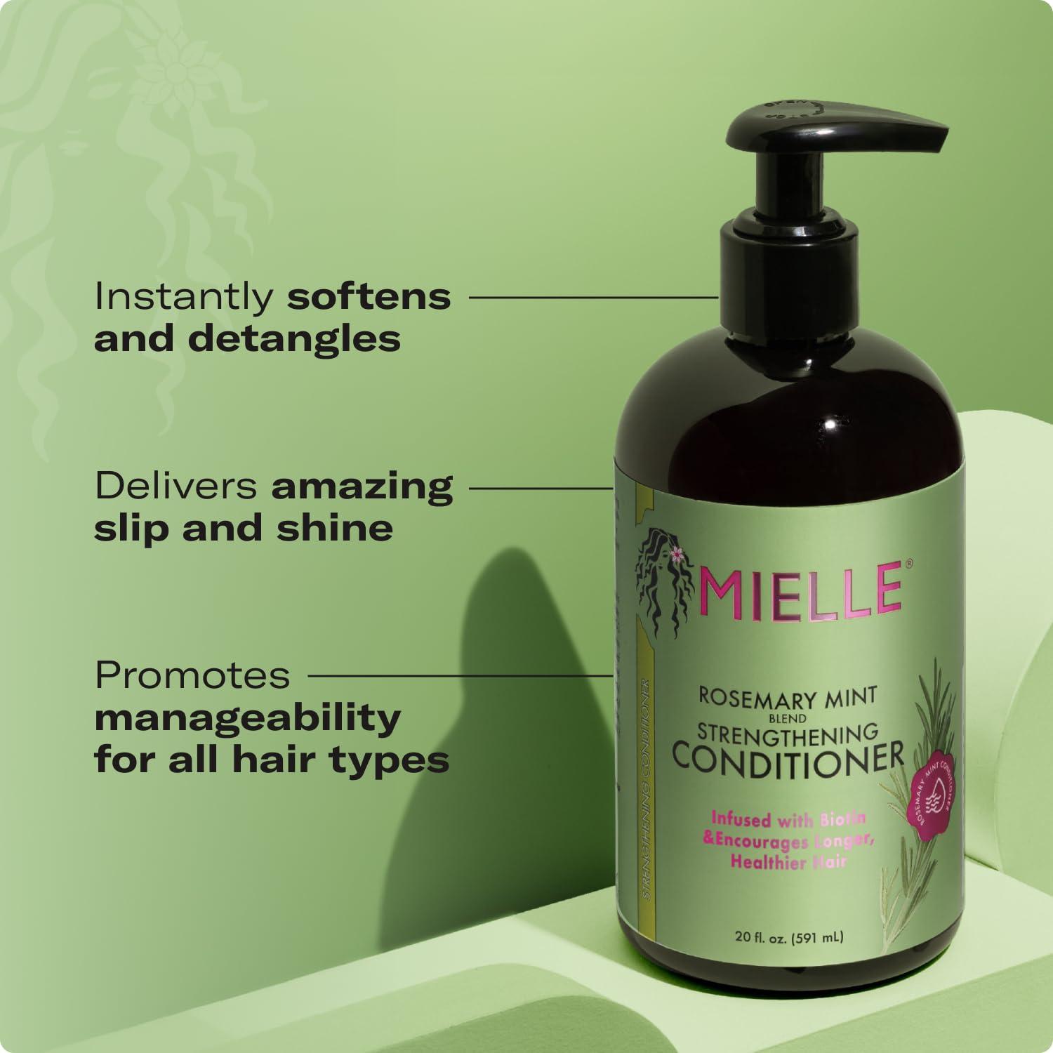 imageMielle Organics Rosemary Mint Strengthening Hair Conditioner for Women amp Men Biotin Infused Detangling amp Hydrating Conditioner to Increase Manageability amp Support Longer Healthier Strands 12 oz20 Ounce Pack of 1
