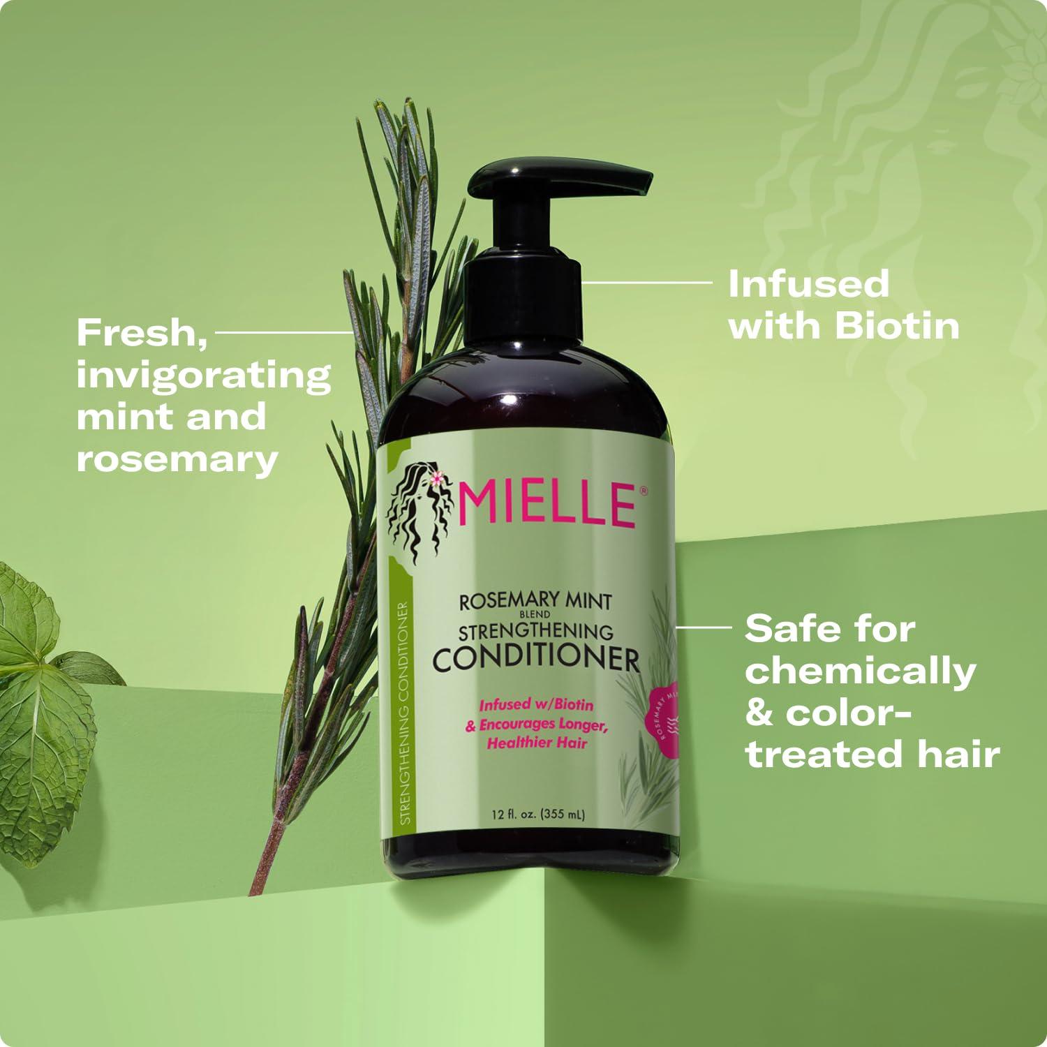 imageMielle Organics Rosemary Mint Strengthening Hair Conditioner for Women amp Men Biotin Infused Detangling amp Hydrating Conditioner to Increase Manageability amp Support Longer Healthier Strands 12 oz12 Ounce Pack of 1