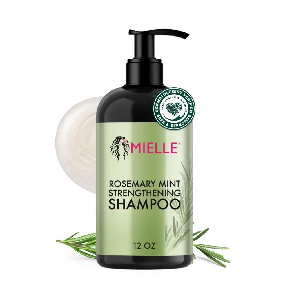 imageMielle Organics Rosemary Mint Hair Strengthening Biotin Shampoo  Moisturizing Hair Shampoo for Women and Men to Gently Cleanse Repair amp Protect Strands 12 oz12 Fl Oz Pack of 1