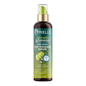 Mielle Organics Avocado & Tamanu Anti-Frizz Hair Serum – Stay Straight Smoothing Treatment & Heat Protectant for Textured Strands – Humidity Shield, Shine Enhancer for Lasting Straight Hair Looks, 6oz(6 Fl Oz (Pack of 1))