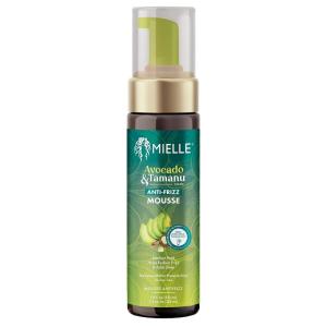 Mielle Organics Avocado & Tamanu Curly Hair Mousse – Anti Frizz Hair Foam for Curly, Wavy, Coily Styles – Medium Hold Styling to Define & Control for a Soft, Natural Shine Finish (7.5oz)