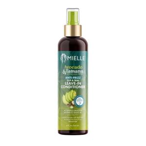 Mielle Organics Avocado & Tamanu Hair Leave In Conditioner Spray for Frizz Control – Smoothing Detangler & Anti Frizz Treatment for Dry, Damaged Styles – Nourishes Scalp for Soft, Shiny Strands – 8 oz(Conditioner)