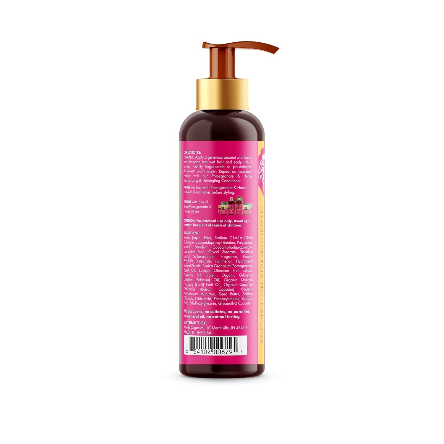 imageMielle Organics Pomegranate Honey Shampoo amp LeaveIn Conditioner for Thick Curly Type 4 Hair Moisturizing Curl Primer and Detangler Prevents Frizz for Damaged Hair Easy to Apply