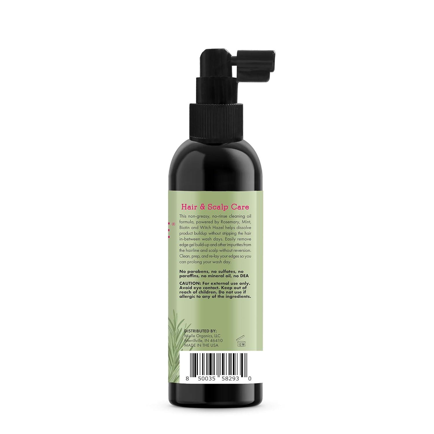 imageMielle Organics Rosemary amp Mint Scalp amp Edge Cleansing Hair Oil NoRinse Scalp Cleanser for Product Build Up Prolongs Hairstyles Between Wash Days amp Encourages Longer Healthier Hair 4 Oz