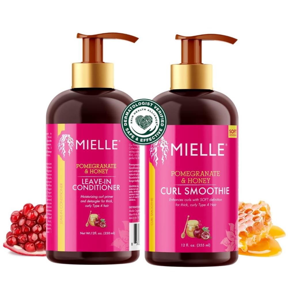 imageMielle Organics Pomegranate amp Honey LeaveIn Conditioner Honey Curl Smoothie Bundle